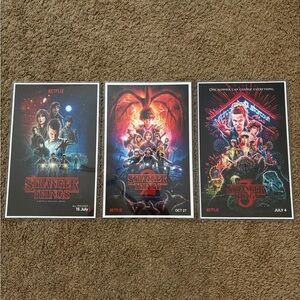 BRAND NEW 11x17 Stranger Things Season 3 poster set of 3 #StrangerThings